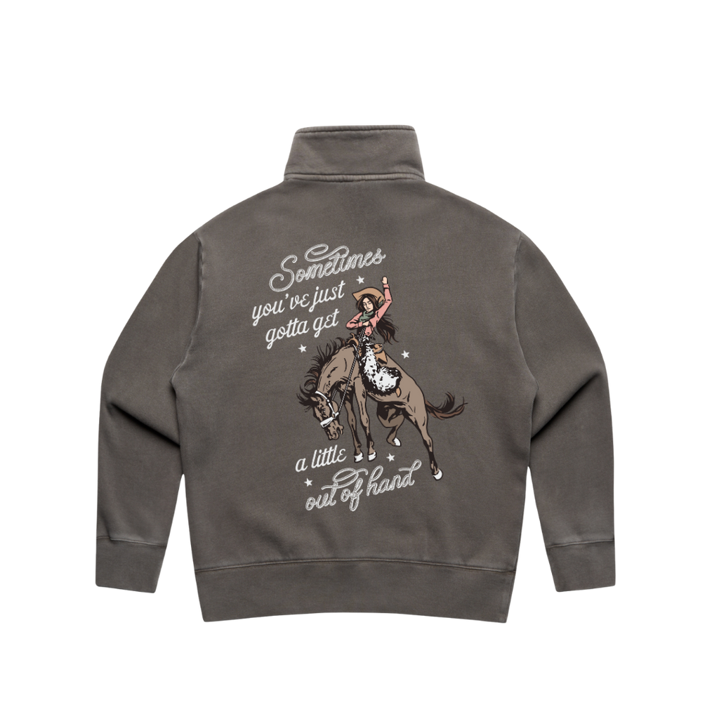 Outta Hand Ladies Quarter Zip Sweater