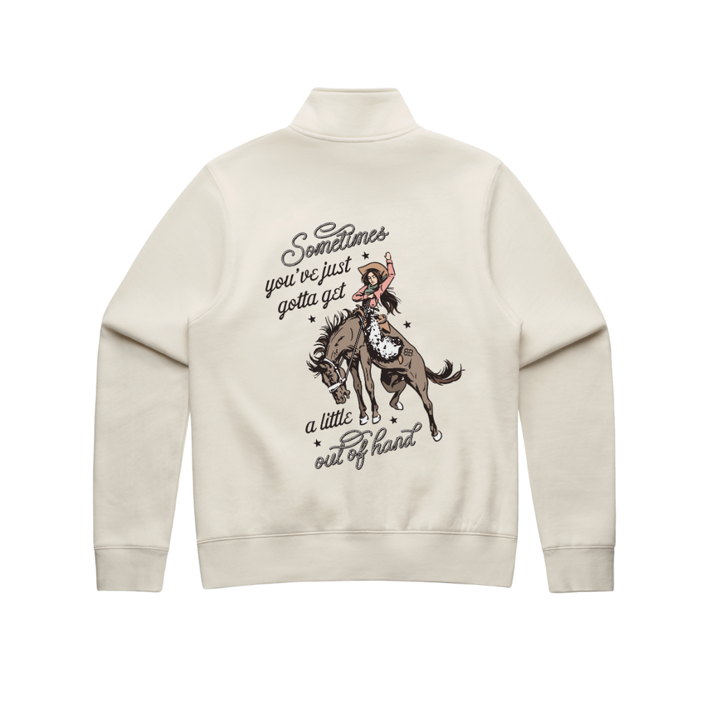 Outta Hand Ladies Quarter Zip Sweater
