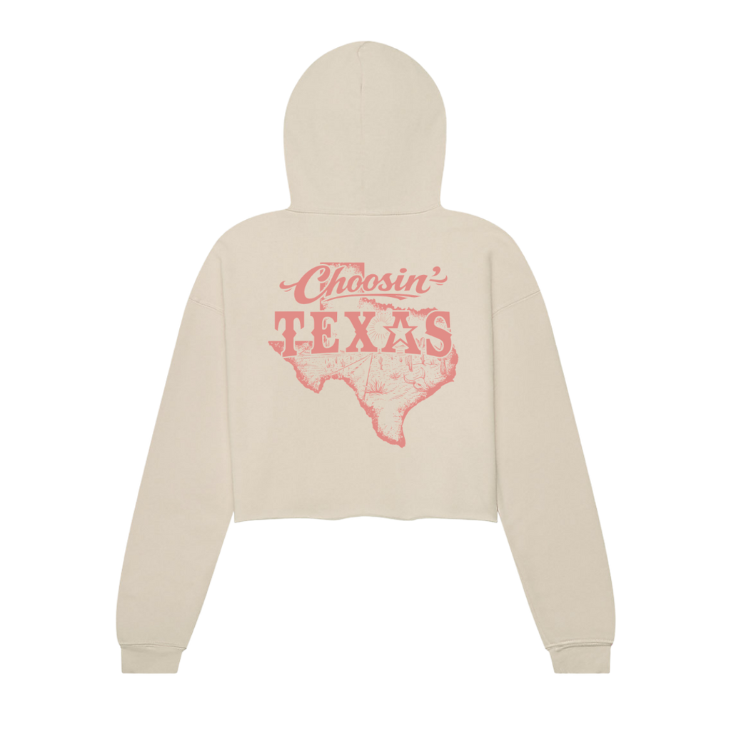 'Choosin' Texas' Cropped Cowgirl Hoodie