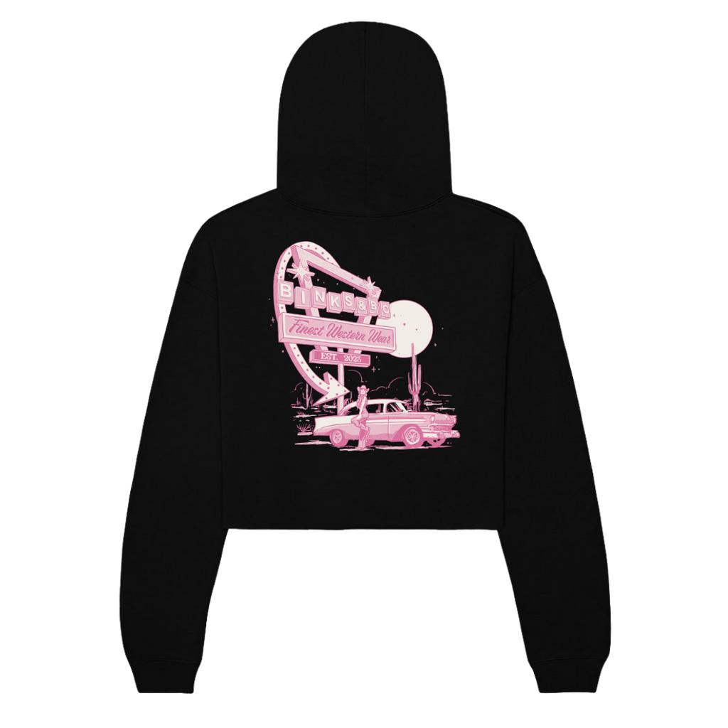 'Desert Drive In' Cropped Cowgirl Hoodie