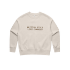 'British Girls Love Cowboys' `Embroidered  Cotton Sweater