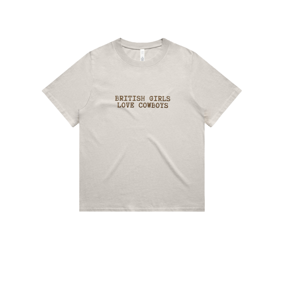 'British Girls Love Cowboys' Cotton T-Shirt