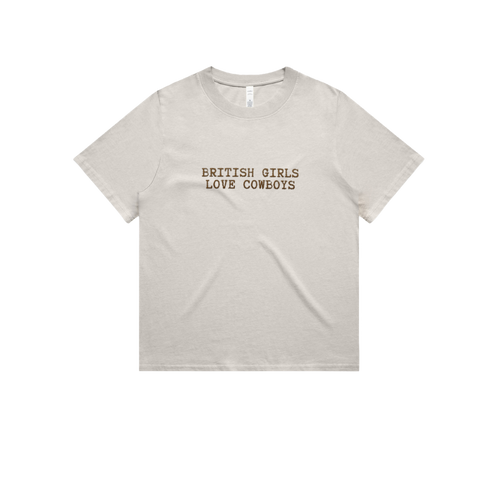 'British Girls Love Cowboys' Cotton T-Shirt