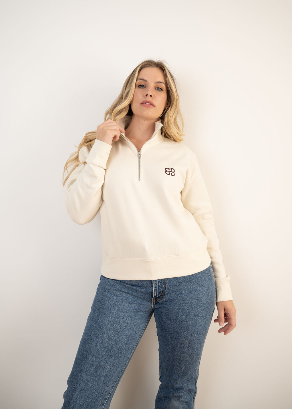 'Boho Cowgirl' Ladies Quarter Zip Sweater