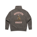 Beautiful Crazy Ladies Quarter Zip Sweater - Premium Cotton