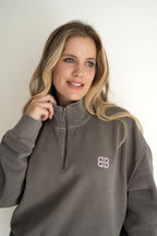 Beautiful Crazy Ladies Quarter Zip Sweater - Premium Cotton