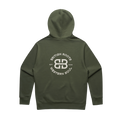 'British Roots, Western Soul' Embroidered Mens Hoodie