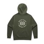 'British Roots, Western Soul' Embroidered Mens Hoodie