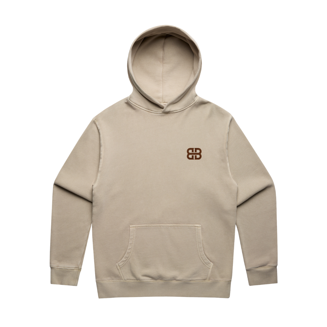 'British Roots, Western Soul' Embroidered Mens Hoodie