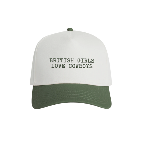 'British Girls Love Cowboys' Embroidered Cap
