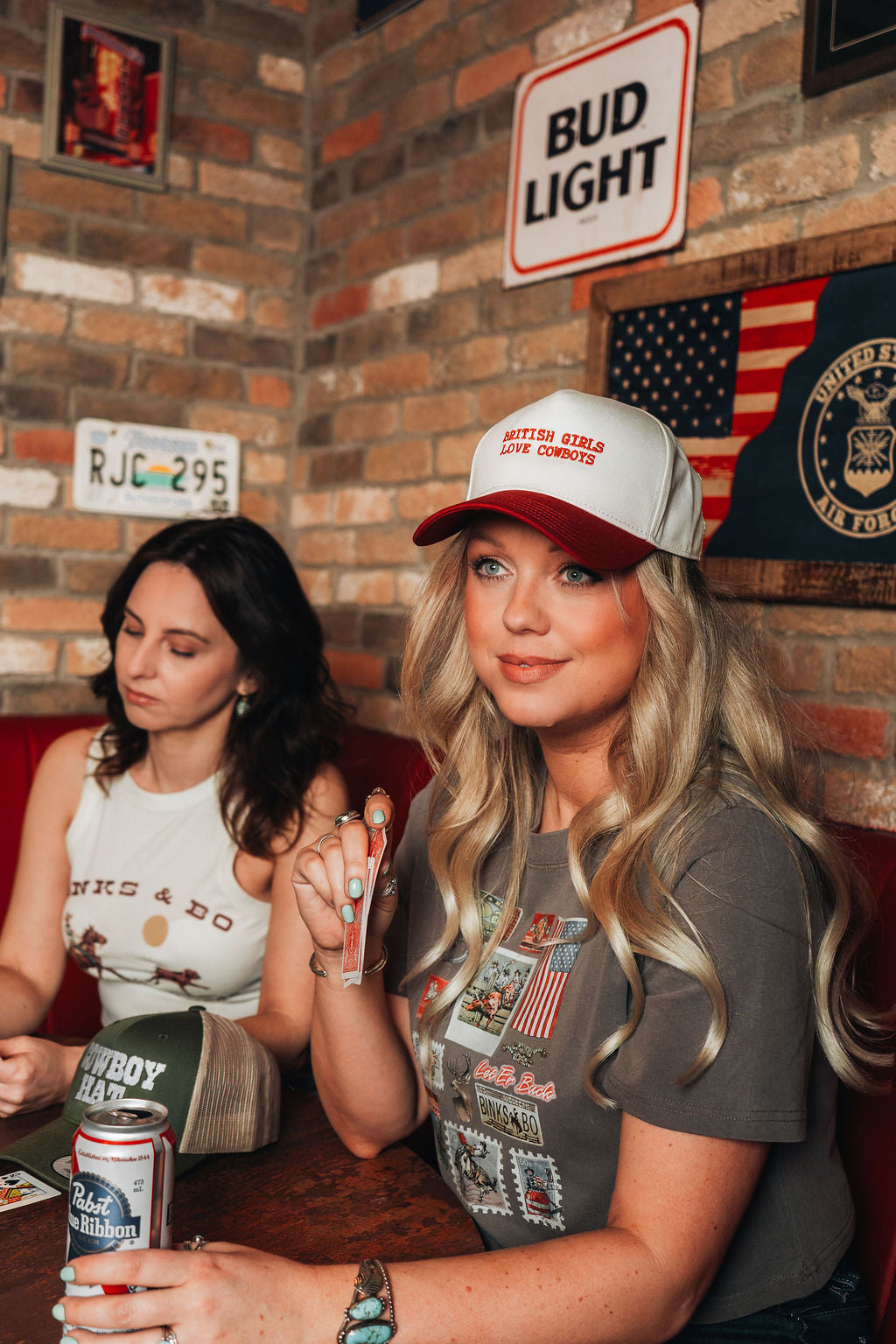 'British Girls Love Cowboys' Embroidered Cap