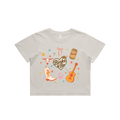 Binks & Bo Heart Faded Crop Tee